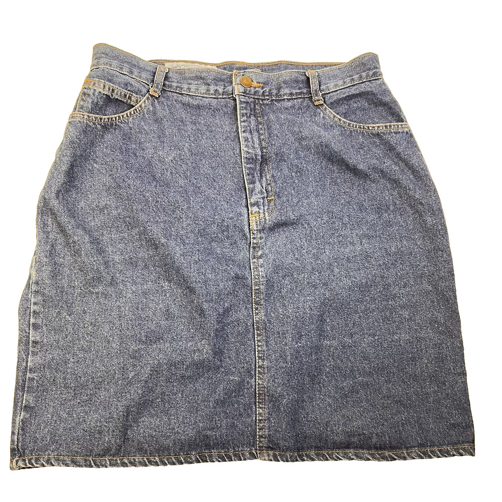Tanya Denim Jean Skirt Junior 13 Vintage Blue Straight School Casual Western